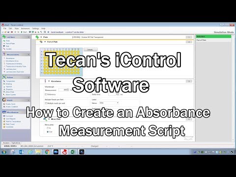 Tecan iControl Software. How to Create an Absorbance Script