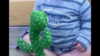 18march 2024 Cute Babies Playing with Dancing Cactus (Hilarious)Cute Baby Funny Videos.