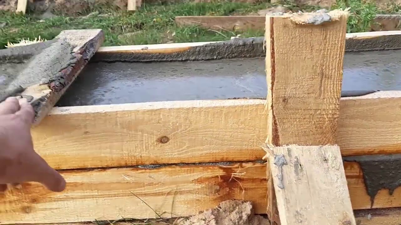 Заливка бeтона в опалубку. Смета 1420 $. - YouTube