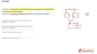 Assertion: If there exists coulombic attracation between two bodies both of them may not be charged.