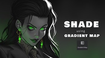 Gradient map tutorial|skin shading tutorial using gradient map|Halloween Dark art|spooky