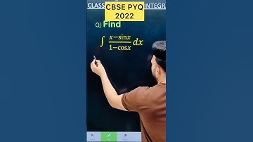 Q) Integration ∫ ( x - sin x) / ( 1 - cos x ) dx  #class12 #cbse #maths  ##maths #integration #cbse