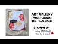 Art gallery  birt.ay card  multicolour collage technique