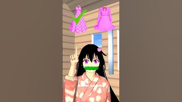 Nezuko choosing her Dress 💓 • Sakura School Simulator #viral #shorts