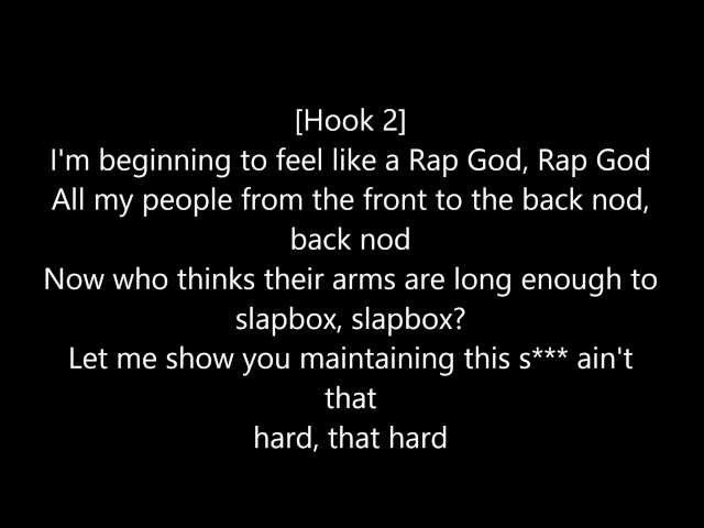 Eminem - Rap God Lyrics [CLEAN EDIT] class=