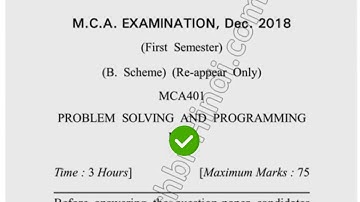 2018 Dcrust MCA 1st Sem Reappear  Problem Solving & Programming in C Question Paper 2