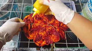 Fire Color Crumple Long Sleeve  Tie Dye T Shirt How To DIY