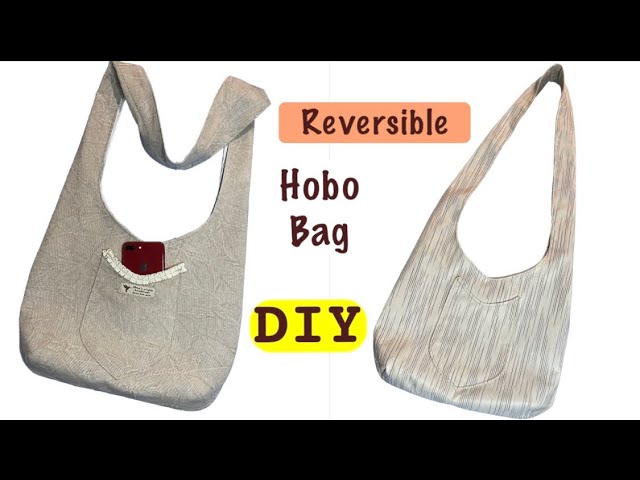 How To Sew A Hobo Bag + Make Hobo Bag Pattern From Scratch ⋆ Hello Sewing