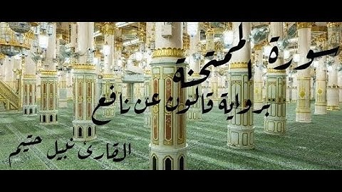 سورة الممتحنة برواية قالون عن نافع - القارئ نبيل حتيم