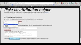 How to Use the Flickr CC Attribution Helper