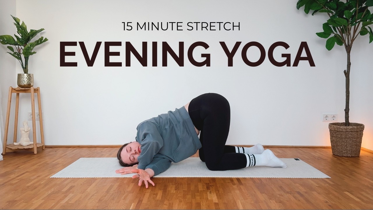 Relax Stretch 15 Min Cozy Evening Yoga | Slow Full Body Stretch to Relax and release ...
