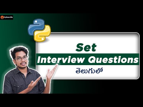 Set Interview Questions in Python | Python in Telugu | Python Set in Telugu