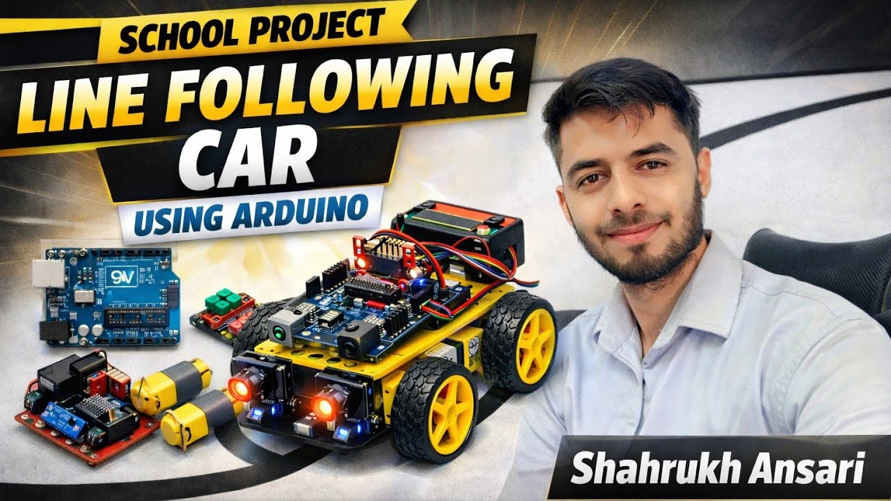 Line Following Car Using Arduino | School Level Robotics Project | Step-by-Step