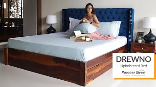 Drewno Upholstered Bed With Storage [ Latest Bed Design 2023 ] Wooden Street screenshot 2