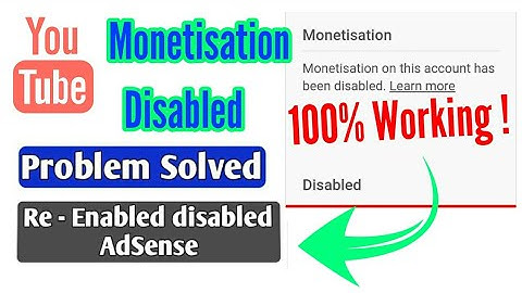 How to re enable disable monetization account on YouTube | Your monetization tab has been disabled