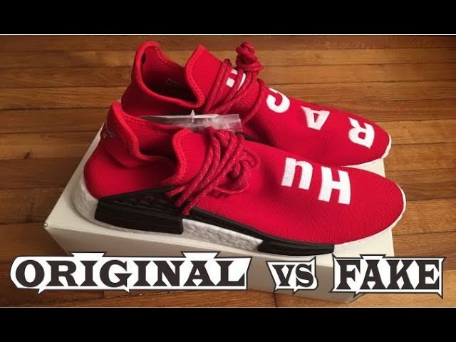 Adidas Pharrell Williams Human Scarlet Original & Fake - YouTube