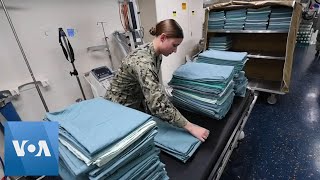 Coronavirus: the 1,000-bed navy hospital ship mercy is receiving
patients after docking at port of los angeles, where it intended to
ease pressure on ...