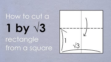 Origami Basics Tutorial: How to cut a 1 by √3 rectangle from a square