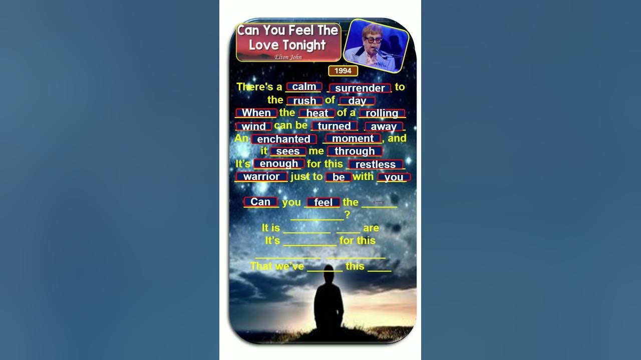 Can You Feel the Love Tonight - Elton John (1994) : Learn English with a Song.