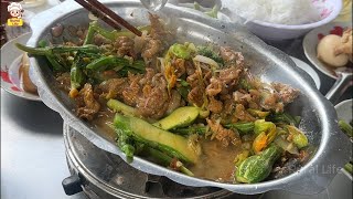 Steamed beef with wild vegetables and onions | Rural Life