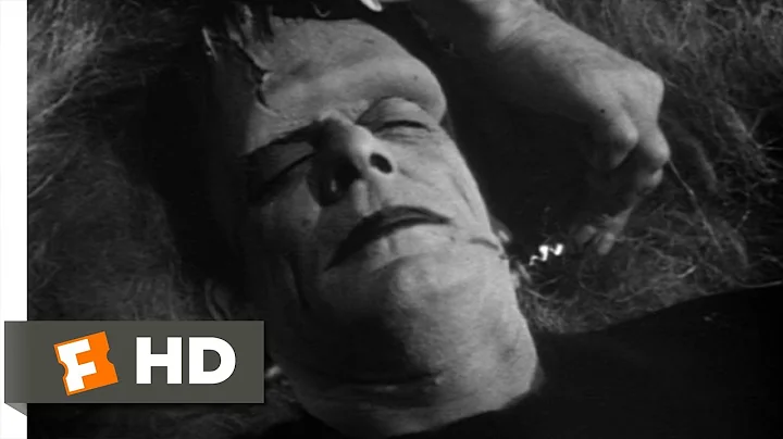 Dracula Wakes Frankenstein Scene (4/11) Abbott and...