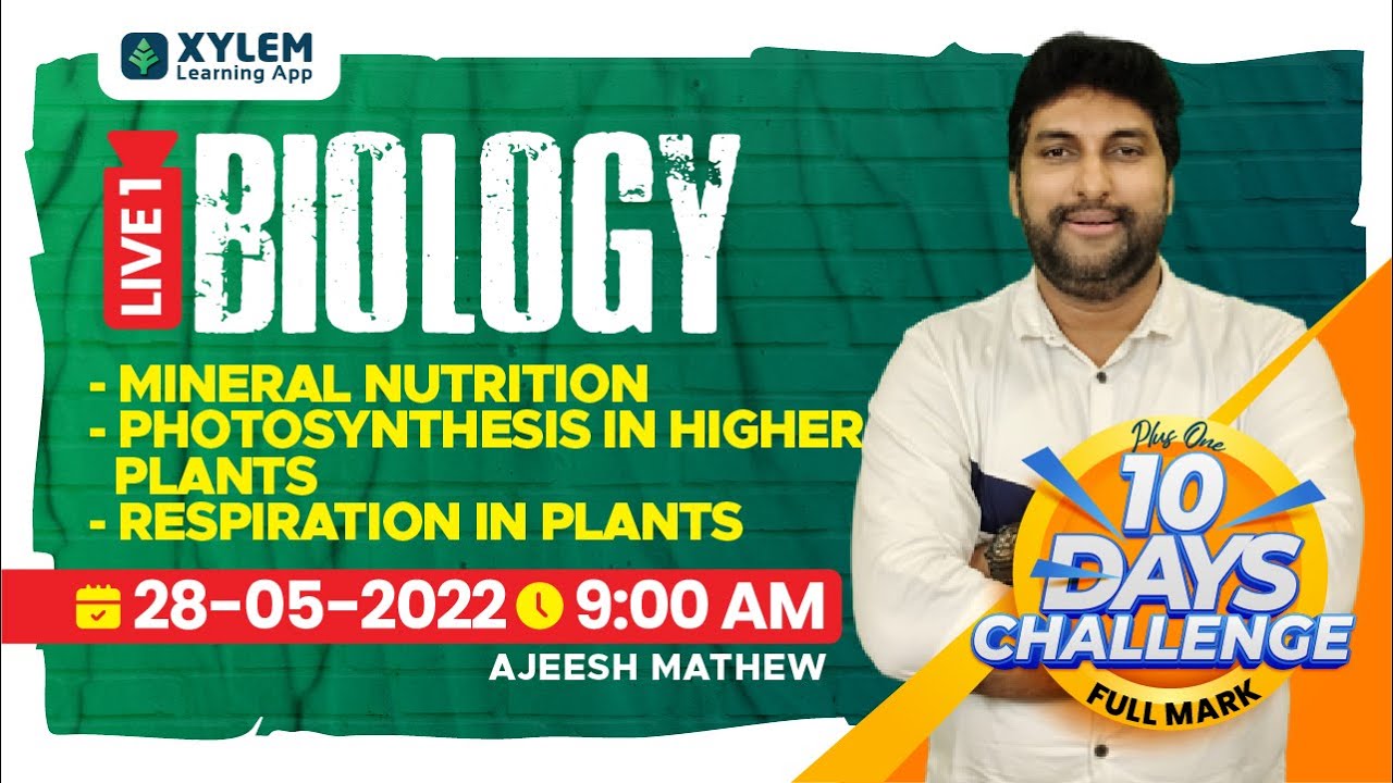 MINERAL NUTRITION ,PHOTOSYNTHESIS IN HIGHER PLANTS & RESPIRATION IN PLANTS | PLUS ONE  | XYLEM +1 +2