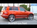 AceWhips.NET- Female's Candy Tangerine Mercedes-Benz GLK-350 on 26" ASANTIS