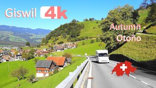 SWITZERLAND - GISWIL - PART 4 - LUNGERN - Walking Tour beautiful villages - hermosos pueblos - 4k