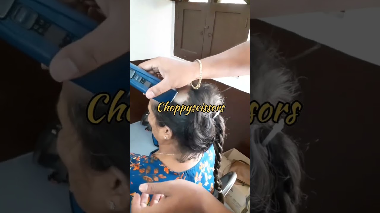 women headshave with trimmer