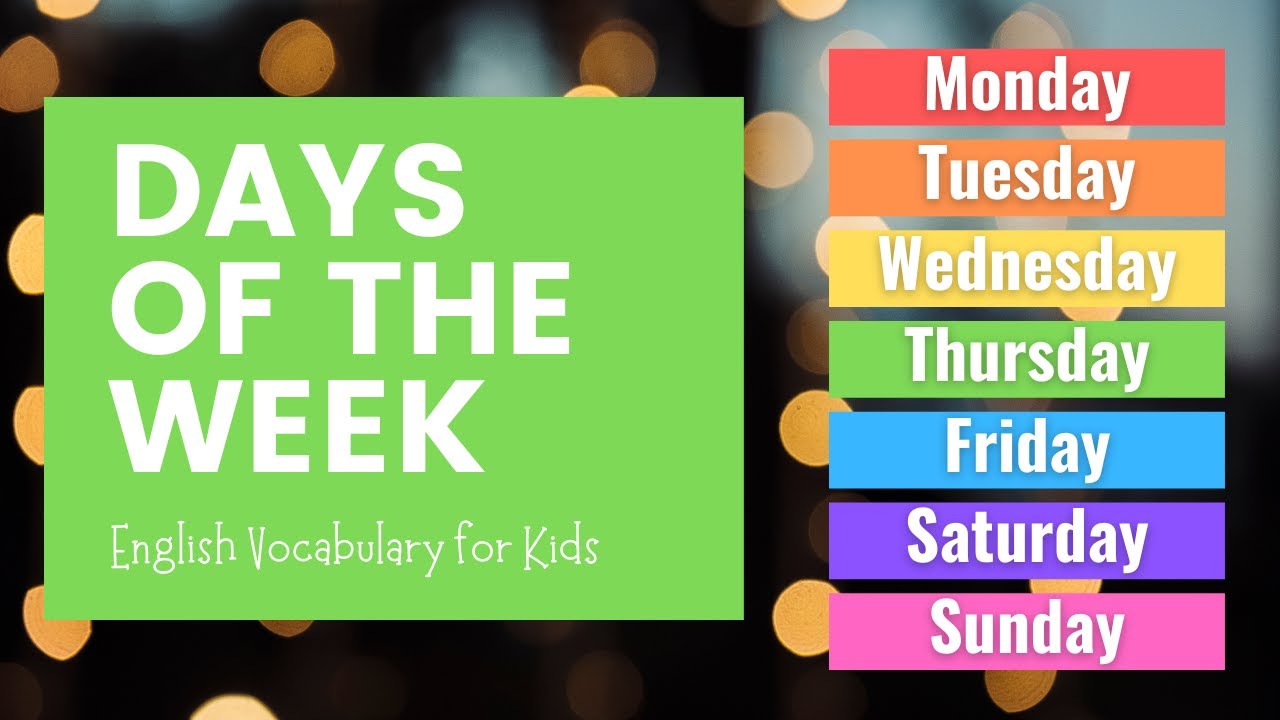 Days of the week in English