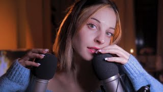 ASMR Close Breathy Ear To Ear Whispers (soft rambles, additional trigger sounds..)🧡COZY VIBES🧡