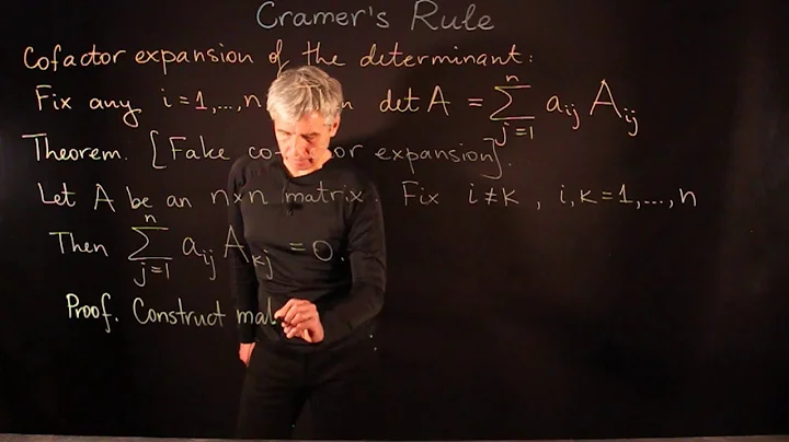 Lecture 32 Cramer's Rule