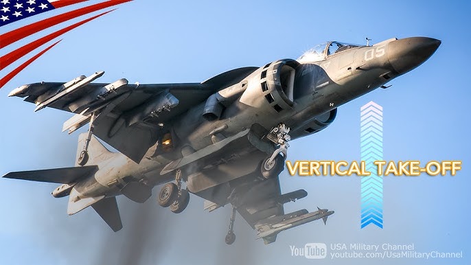 US AV-8B Harrier II Showing its Insane Vertical Capability Over Water - YouTube