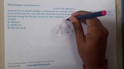 GATE CSE 2006 Q 72 || Trees ||Data Structure || GATE Insights Version: CSE