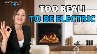 This Electric Fireplace Looks & Sounds Like Real Fire: Napoleon Elevation X🔥