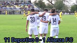 RESUMEN DE GOLES, ALIANZA VS 11 DEPORTIVO.