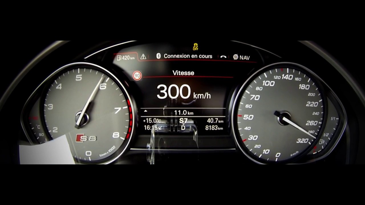 Audi максимальная скорость по спидометру