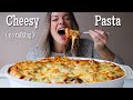 Spicy cheesy italian sausage pesto baked rigatoni mukbang  no talking talking removed