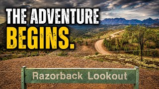 START OF TRIP THE FINKE TRIP - RAZORBACK LOOKOUT - FLINDERS RANGES