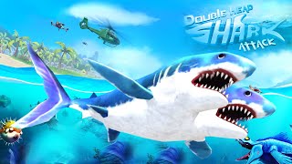 GREAT WHITE DOUBLE HEAD SHARK UNLOCK - DOUBLE HEAD SHARK ATTACK GAMEPLAY 双头大白鲨 双头鲨鱼攻击 screenshot 4
