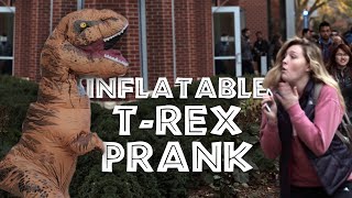 Inflatable T-Rex Prank