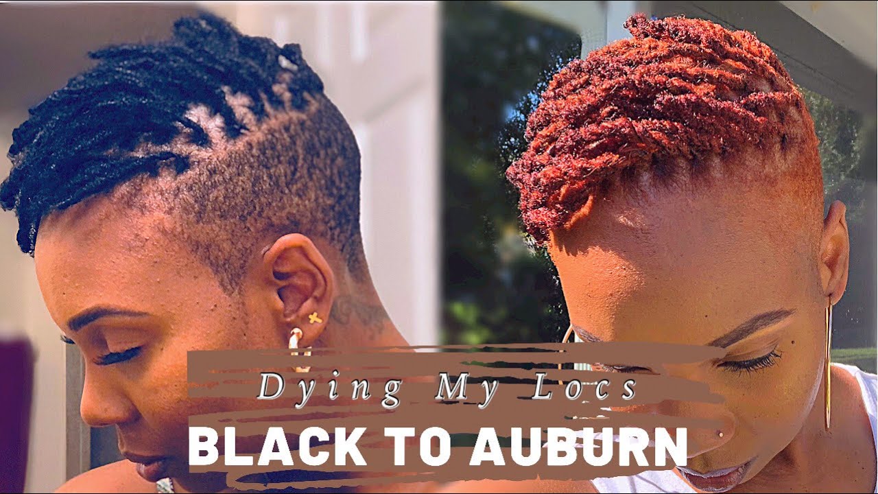 I DYED MY LOCS BLACK TO AUBURN YouTube