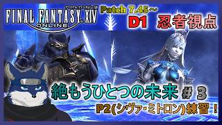 【FF14】絶もうひとつの未来！ ＃３　P2練習！【忍者視点】