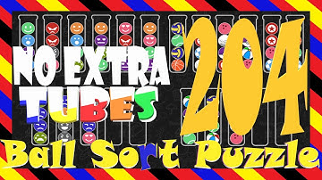 Ball Sort Puzzle Level  204😘No Extra Tubes😘Game Walkthrough