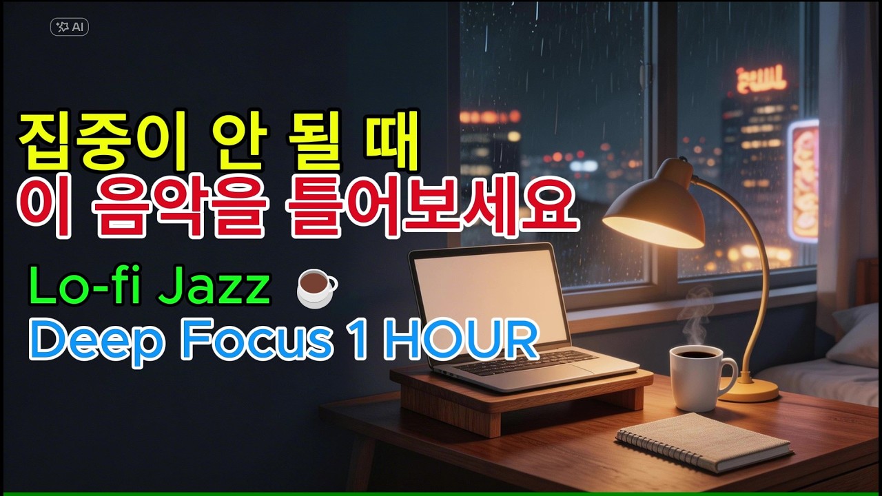 틀어두면 마음이 고요해집니다 | Lo-fi Jazz ☕ Deep Focus Study Music 1 Hour    Lo-fi Jazz for Deep Focus