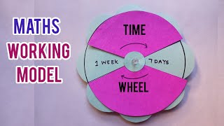 Maths TLM|Maths Working Project| Maths Working Model|Time Wheel| Time project for maths| #mathsmodel