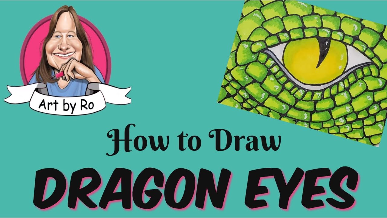 How to Draw Dragon Eyes Art Tutorial for Beginners - Art by Ro