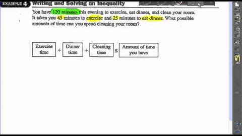 3.4 Writing & Solving an Inequality