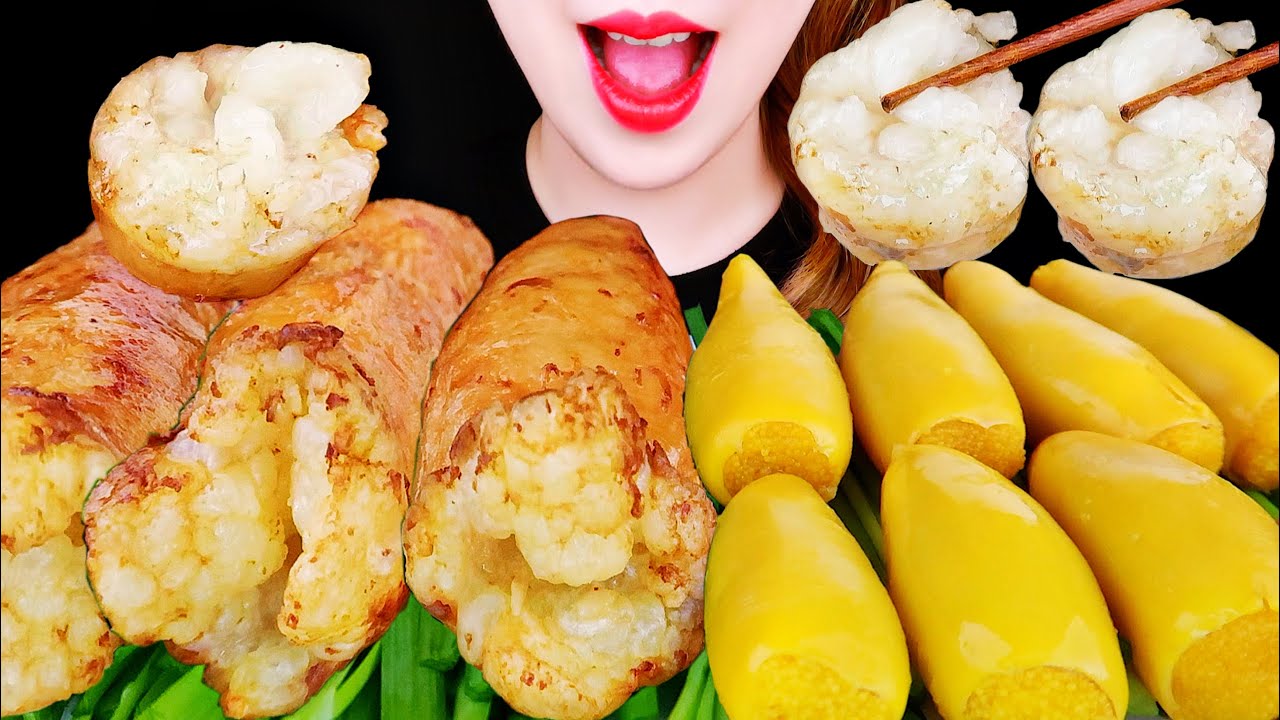 ASMR DAECHANG, FISH ROE IN SQUID *BEEF LARGE INTESTINES* EATING SOUNDS MUKBANG 먹방 咀嚼音