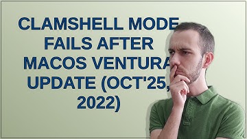 Clamshell Mode fails after macOS Ventura update (Oct